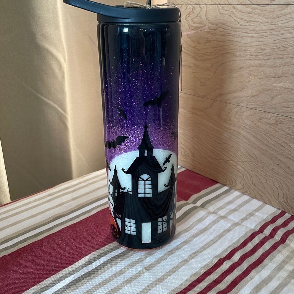 Halloween glow in the dark tumbler